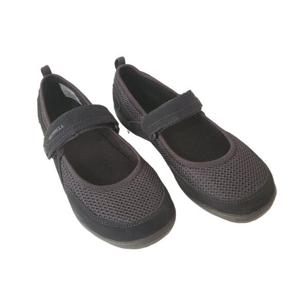 Merrell Mesh Mimosa Breeze Mary Jane MJ Women's Girls Black 5.5 Breathable - Picture 1 of 11